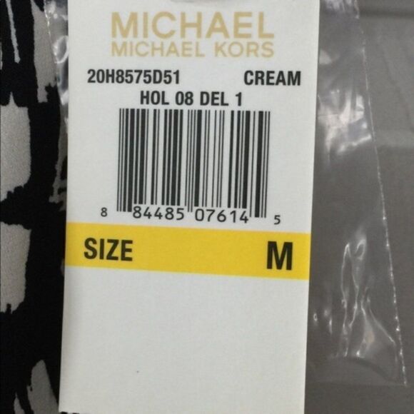 🆕 Michael Kors | Black/White Halter Top size M - Picture 4 of 8